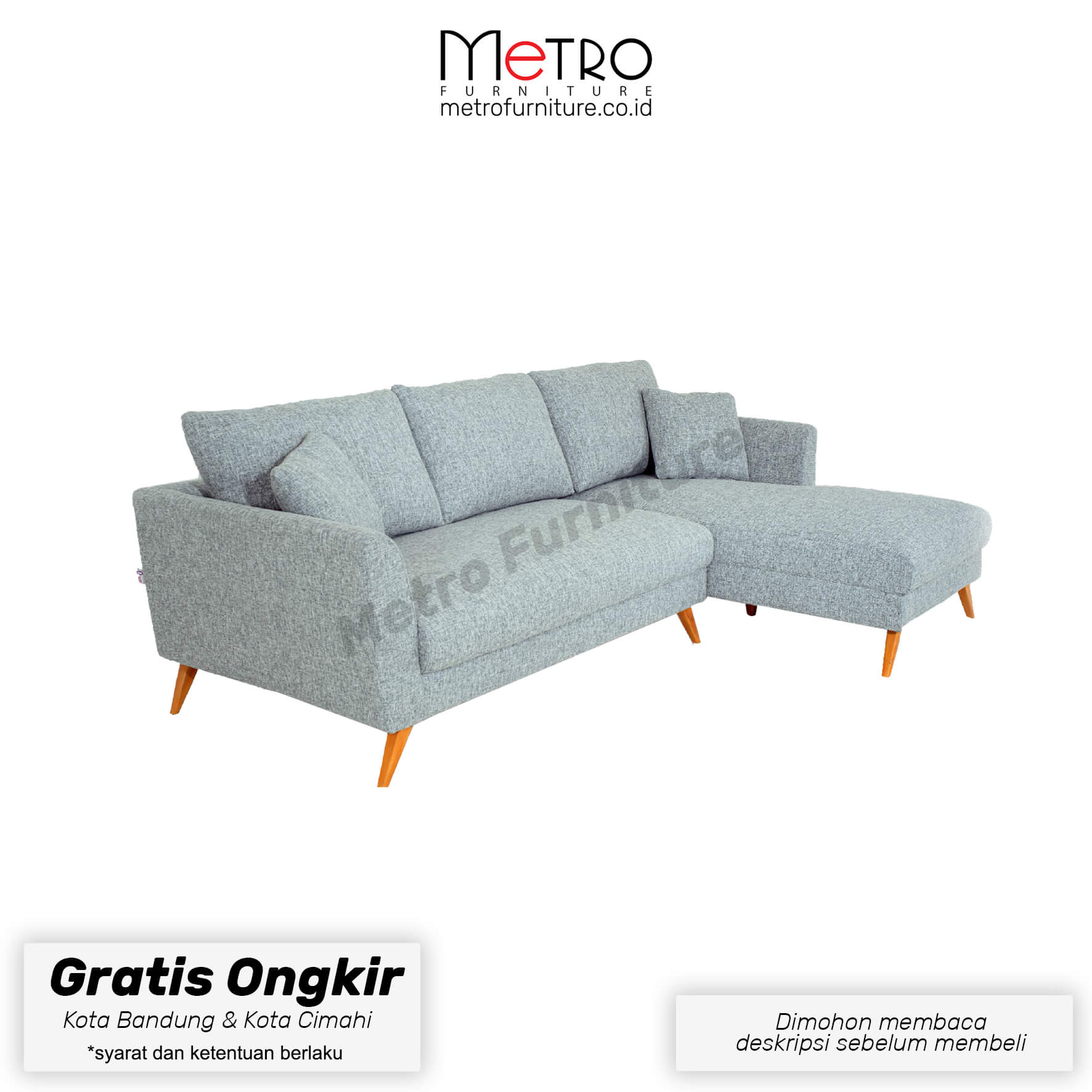 Sofa L Laurent sofa minimalis sofa keluarga
