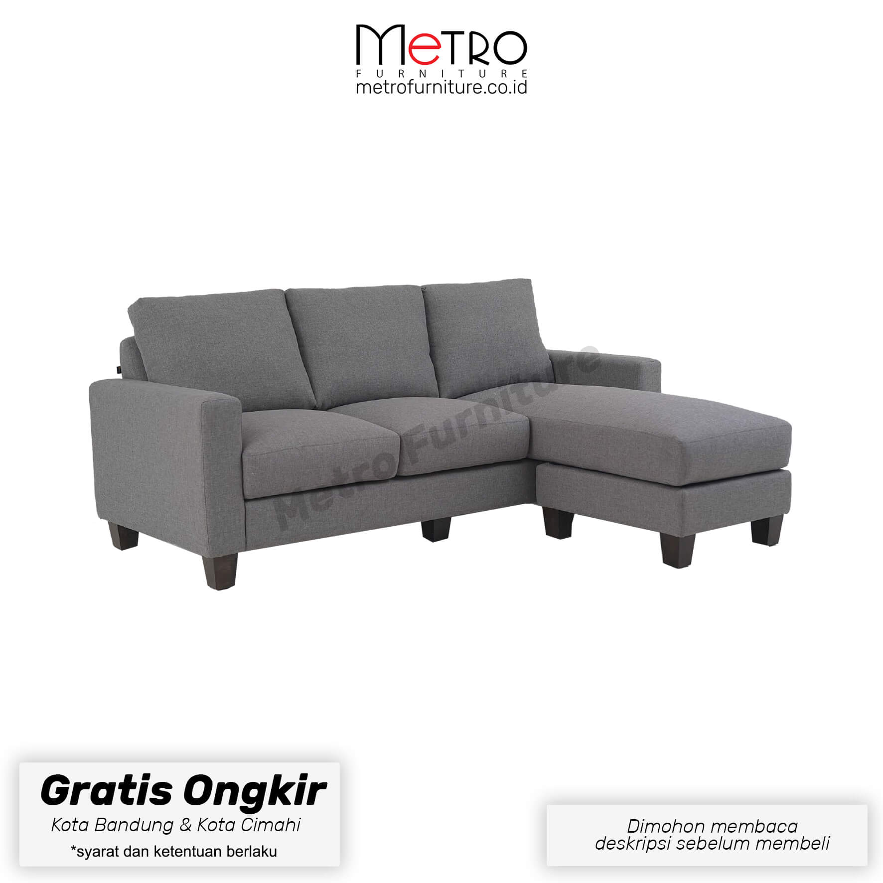 Sofa L Rising sofa minimalis sofa keluarga