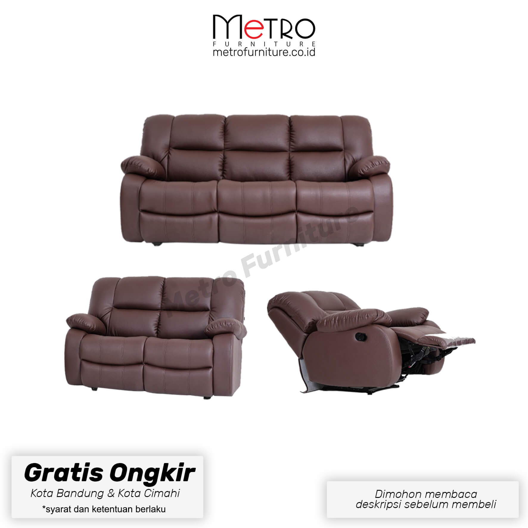 Sofa Recliner 217 sofa minimalis sofa keluarga