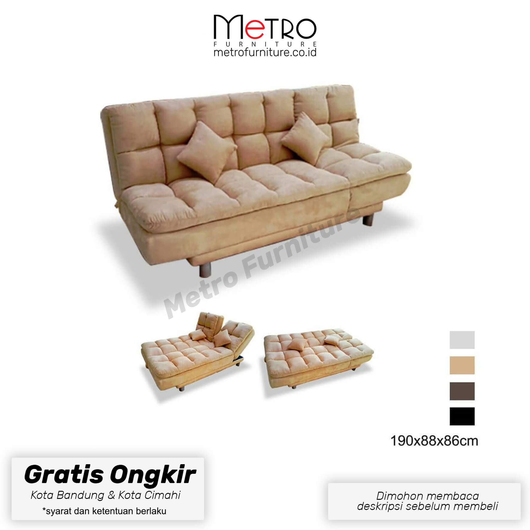 Sofabed Spencer sofa minimalis sofa keluarga - Image 2
