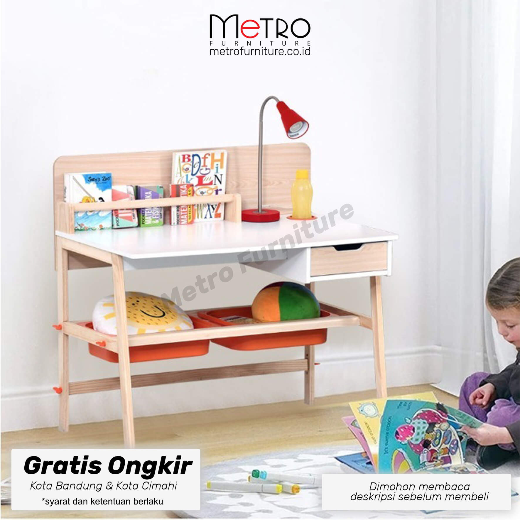 Meja Tulis Meja Belajar Meja kantor MTSL 4 - Image 3