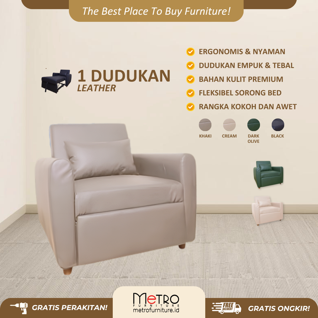 Metro Furniture SofLuxe Sofabed Minimalis Molton – Sofa Minimalis Multifungsi Woody Dual Fungsi + Free Ongkir Bandung & Cimahi | Promo Spesial