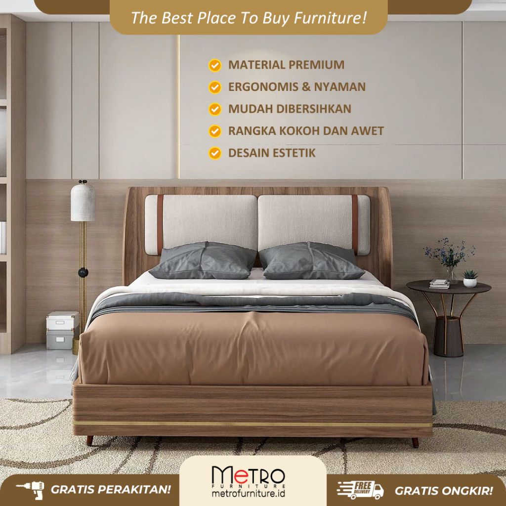 tempat tidur bed set moreno metro furniture