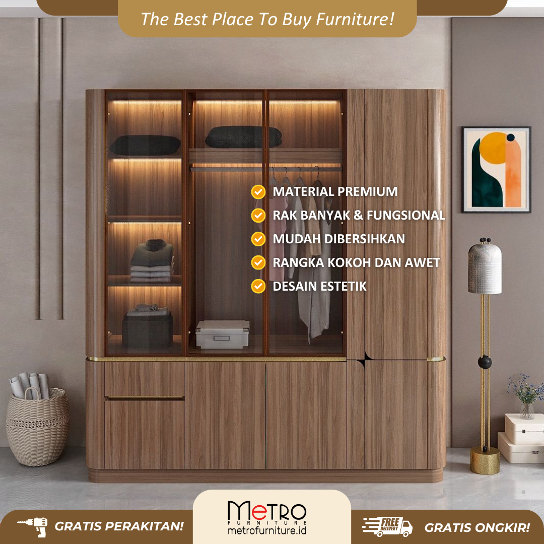lemari moreno siantano metro furniture bandung
